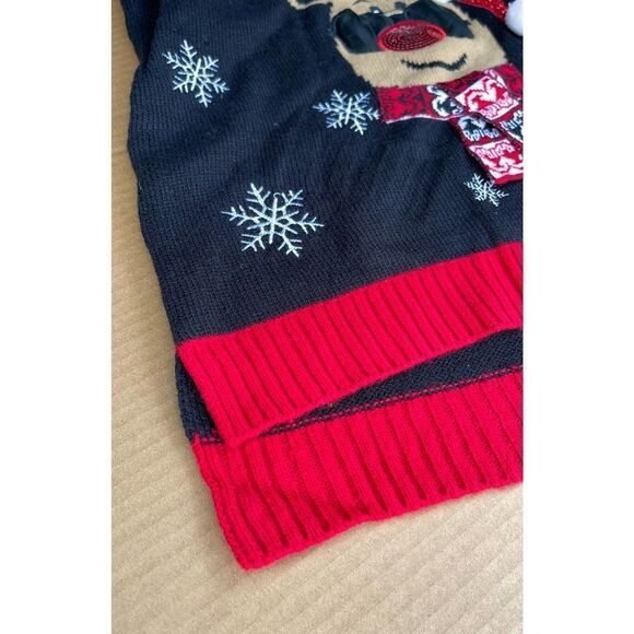 Ugly Christmas Sweater womens sz small Reindeer snowflakes pullover long sleeve - Picture 8 of 8